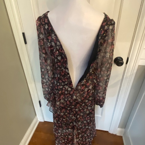 ASTR the Label Floral Print Midi Dress Black Combo 33470 - Picture 10 of 15